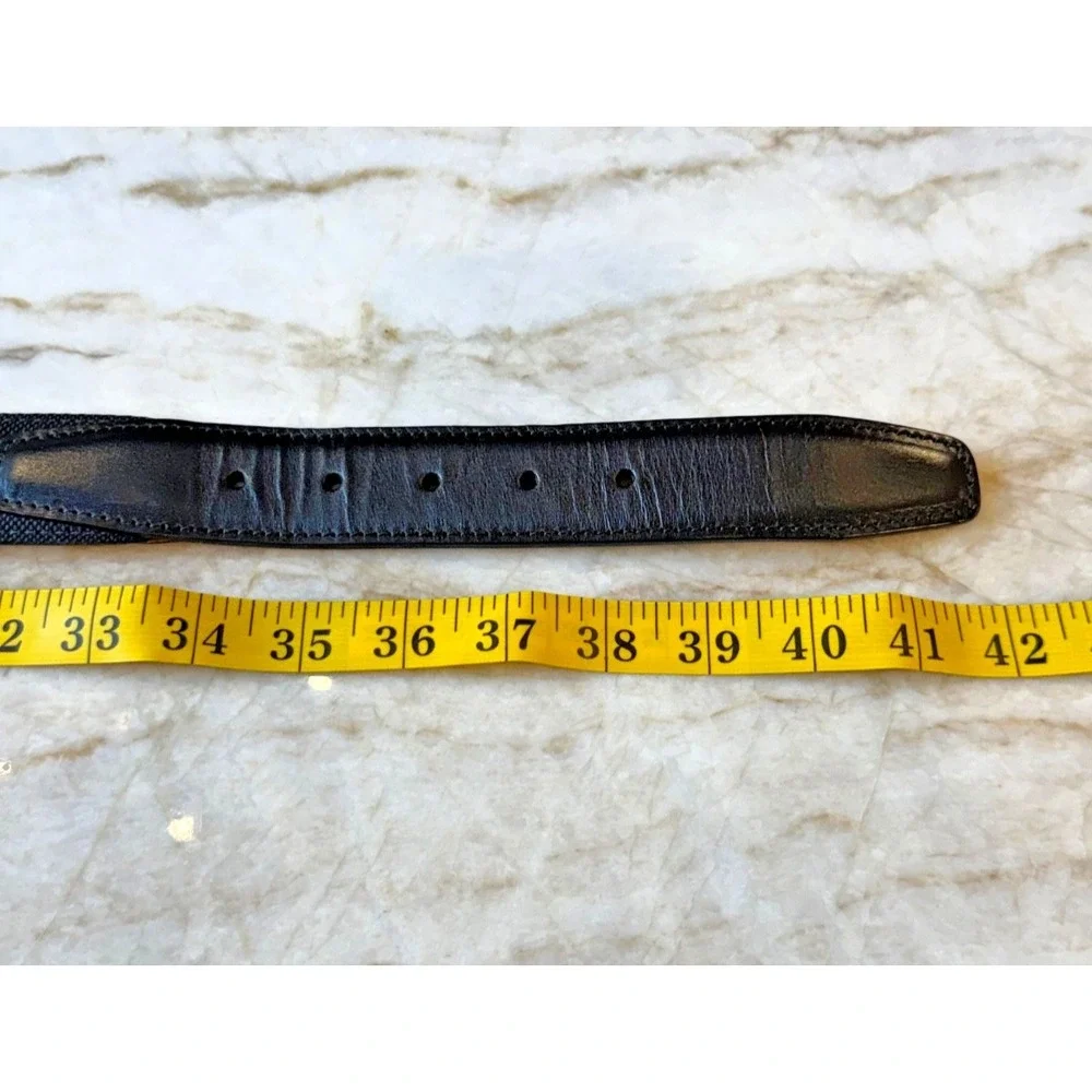 John W. Nordstrom Men's Handcrafted in‎ US Nylon/Gen Leather Belt Black Size 34